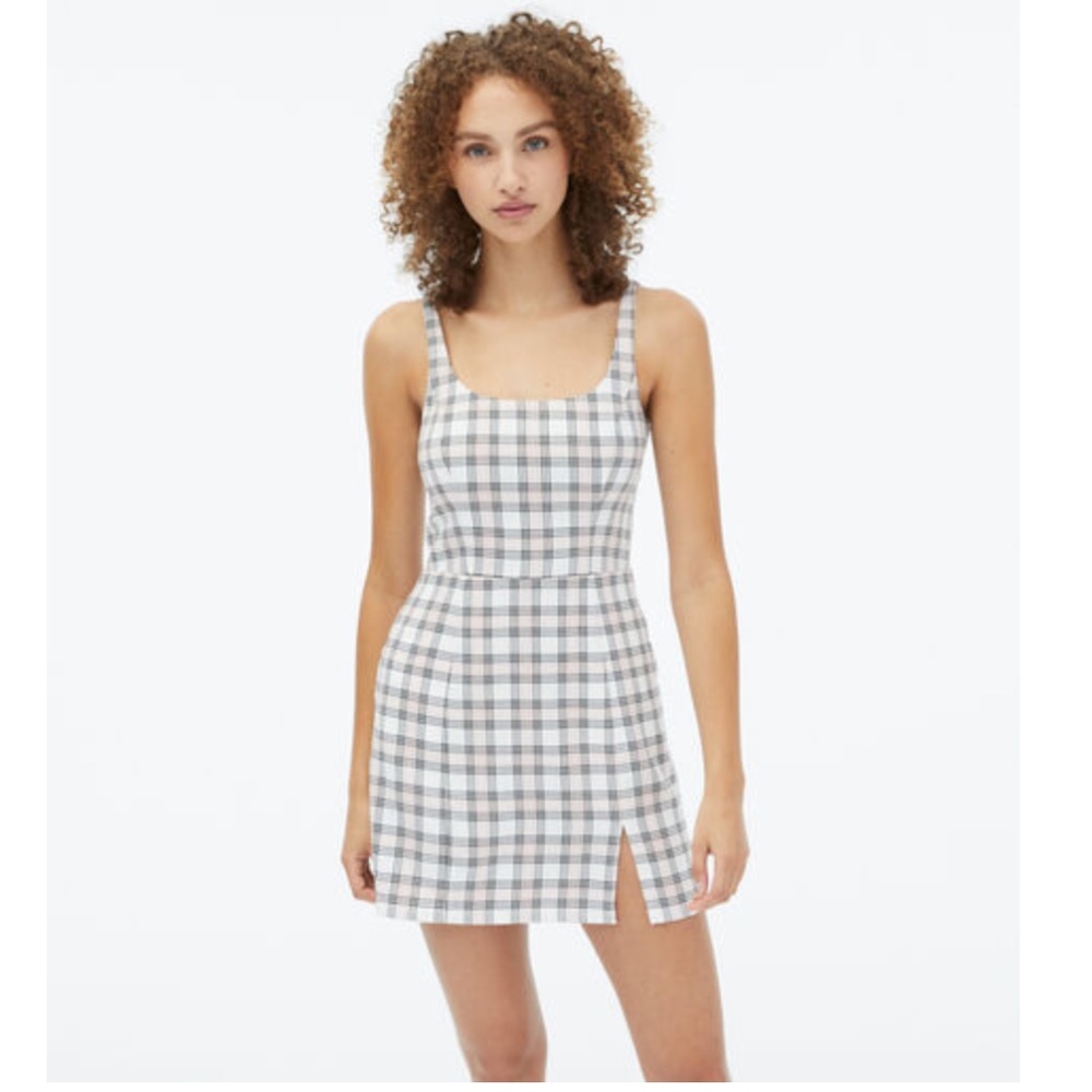 BRAND NEW - Pink Plaid Mini Dress